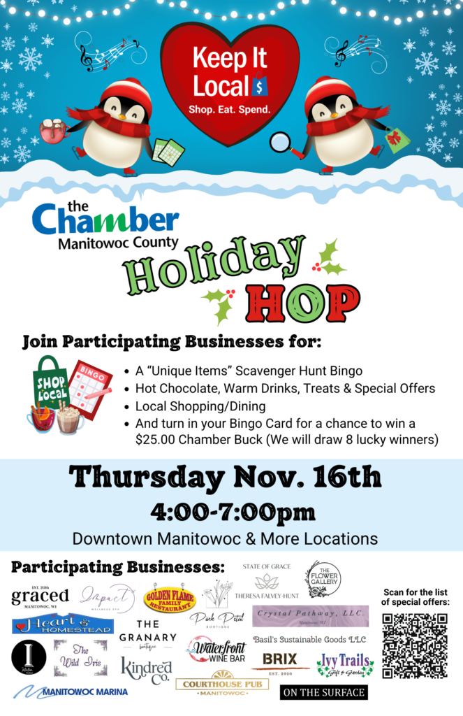 Holiday Hop Shopping Event in Manitowoc Wisconsin